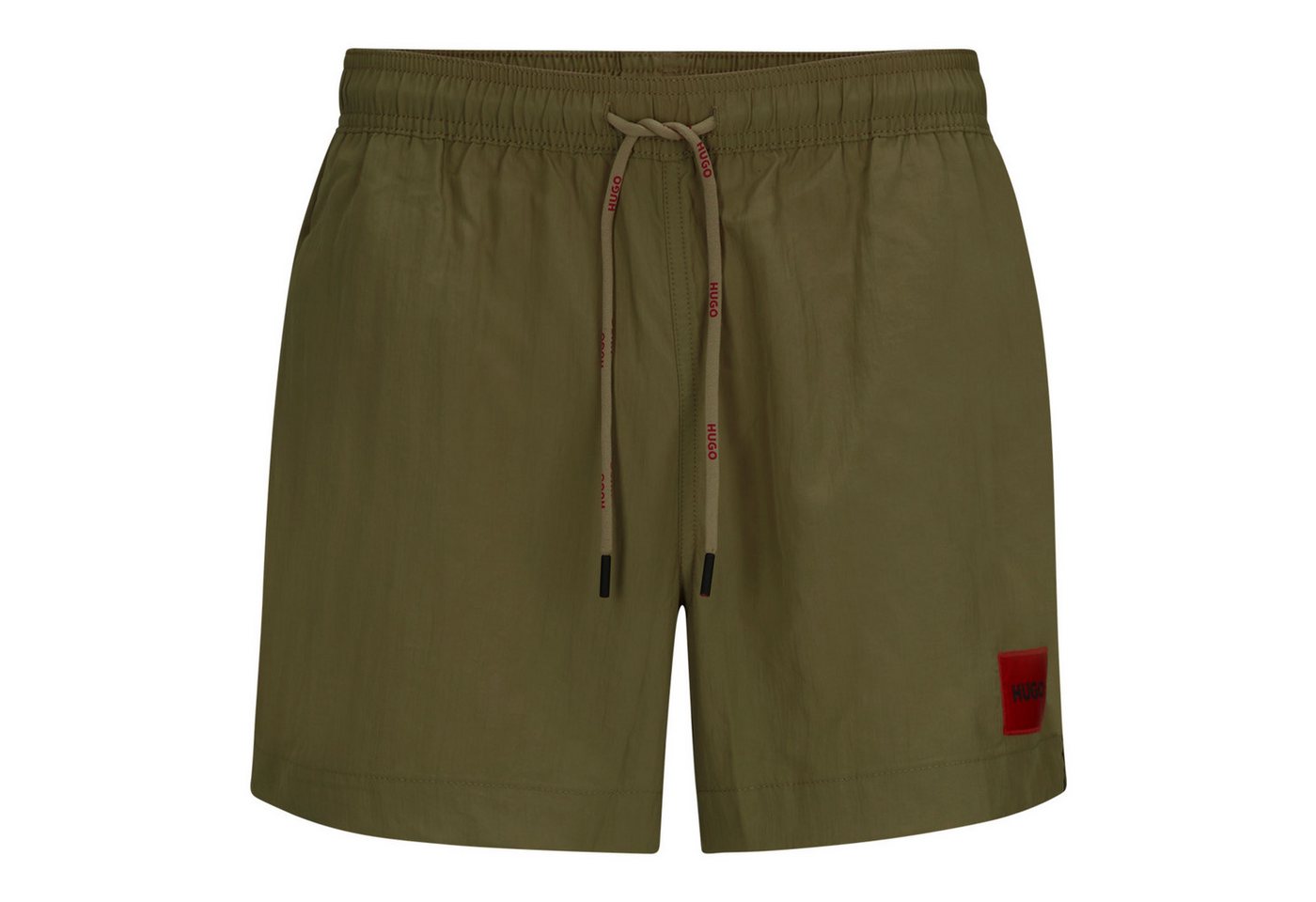 HUGO Badeshorts Dominica mit großem Marken-Patch am linken Bein von HUGO