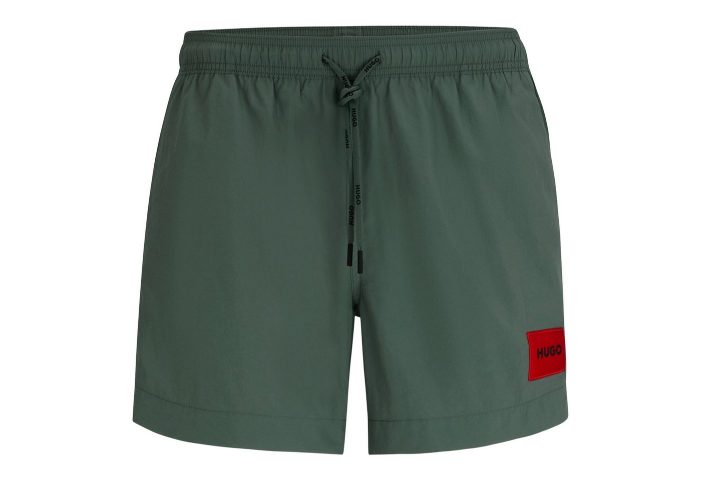 HUGO Badeshorts Dominica mit großem Marken-Patch am linken Bein von HUGO