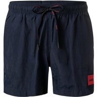 HUGO Herren Badeshorts blau Mikrofaser unifarben von HUGO