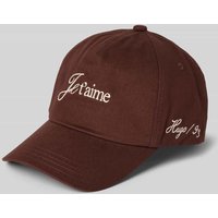 HUGO Basecap mit Statement- und Label-Stitching Modell 'Cara' in Dunkelbraun, Größe 1 von HUGO