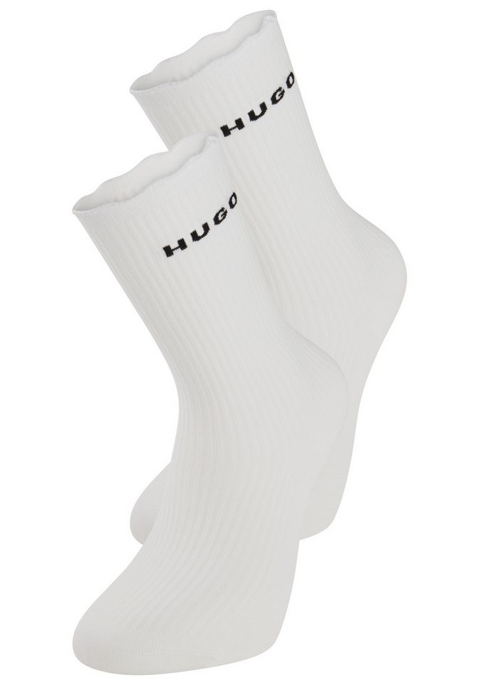 HUGO Basicsocken 2P RS LETTUCE CC W (2-Paar) Bund leicht gekräuselt von HUGO