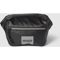 HUGO Bauchtasche mit Label-Print Modell 'Quantum' in Black, Größe One Size von HUGO