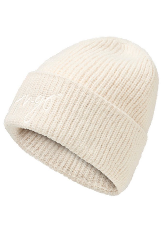 HUGO Beanie Socialy Hat mit Logostickerei von HUGO