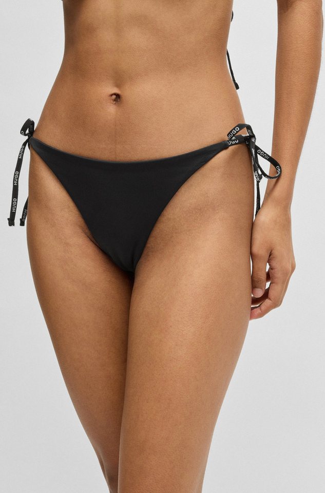 HUGO Bikini-Hose PURE_SIDE TIE mit kontrastfarbenen Einsätzen von HUGO