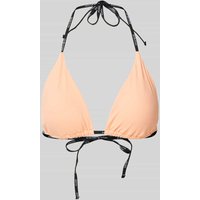 HUGO Bikini-Oberteil in Triangel-Form mit Label-Details in Apricot, Größe S von HUGO