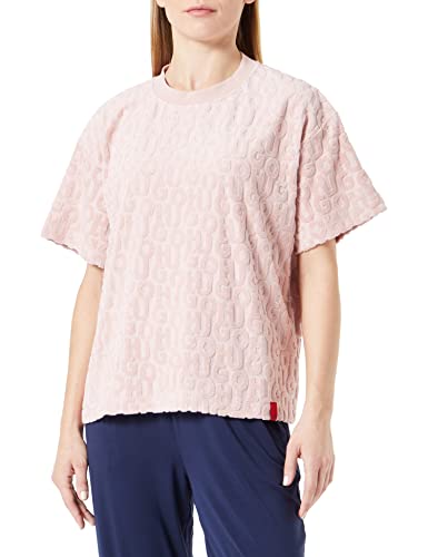 HUGO Boss Damen Terry_t-Shirt Pyjama Longsleeve, Light/Pastel Pink687, L EU von HUGO