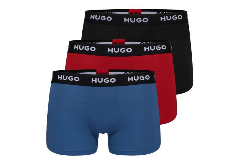 HUGO Boxer Boxer BR Triplet Pack (3-St., 3er Set) mit umlaufendem Markenschriftzug am Bund von HUGO