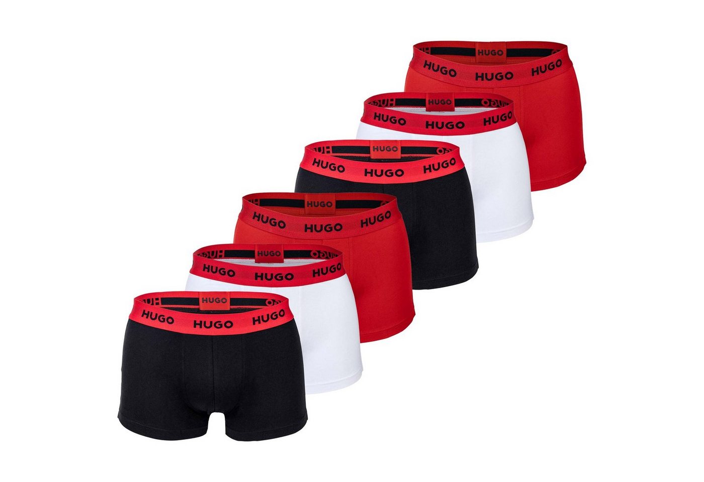 HUGO Boxer Herren Boxer Shorts, 6er Pack - Trunks Six Pack von HUGO