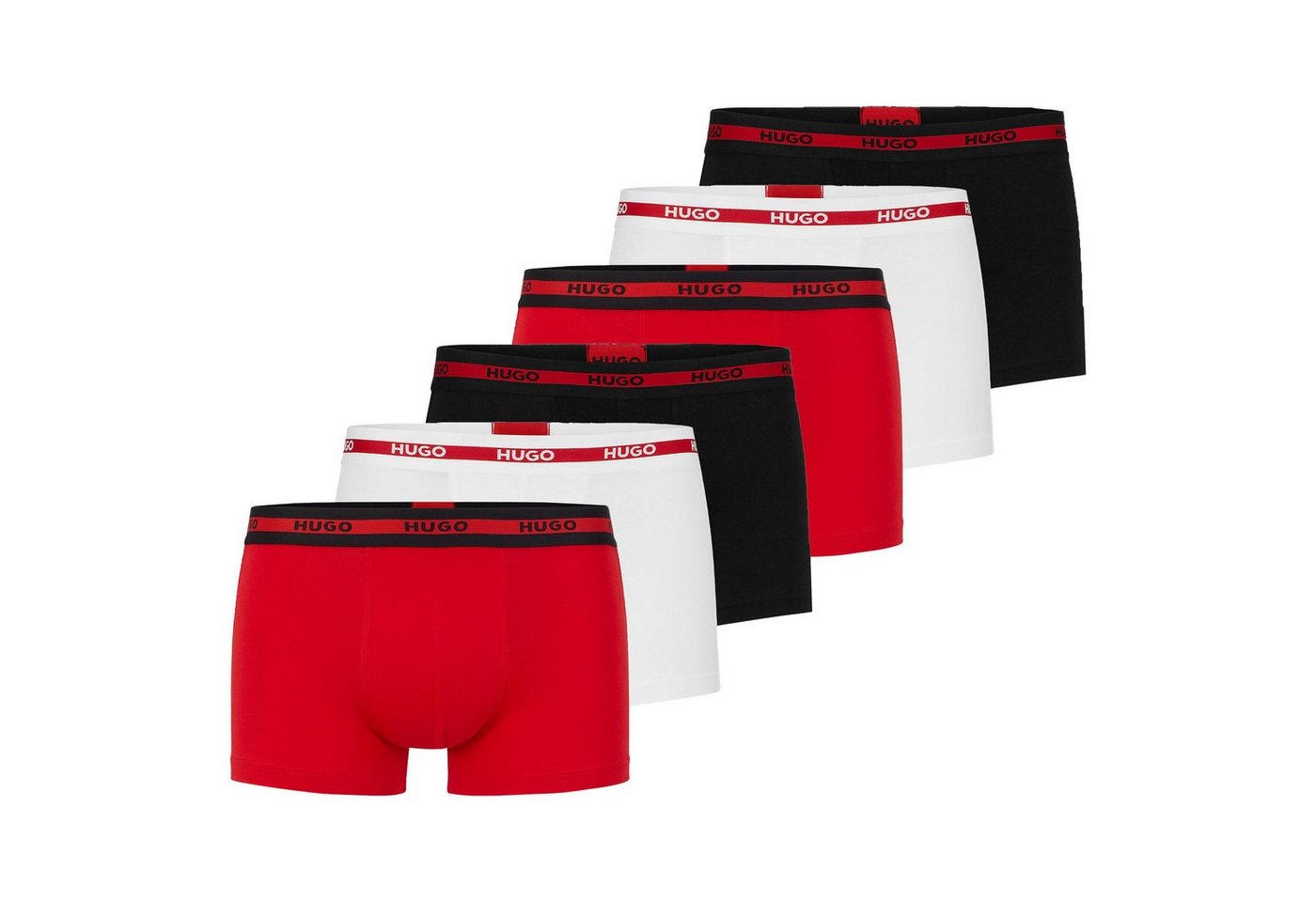 HUGO Boxer Herren Boxershorts, 6er Pack - TRUNK TRIPLET von HUGO