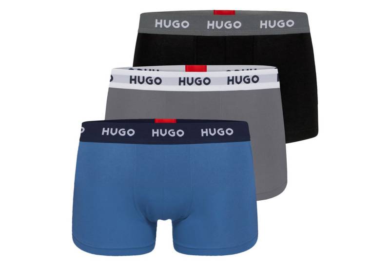 HUGO Boxer Trunk Triplet Pack (3-St., 3er Set) mit umlaufendem Markenschriftzug am Bund von HUGO