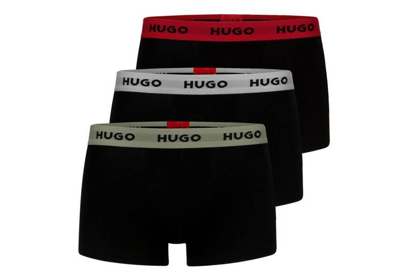 HUGO Boxer Trunk Triplet Pack (3-St., 3er Set) mit umlaufendem Markenschriftzug am Bund von HUGO