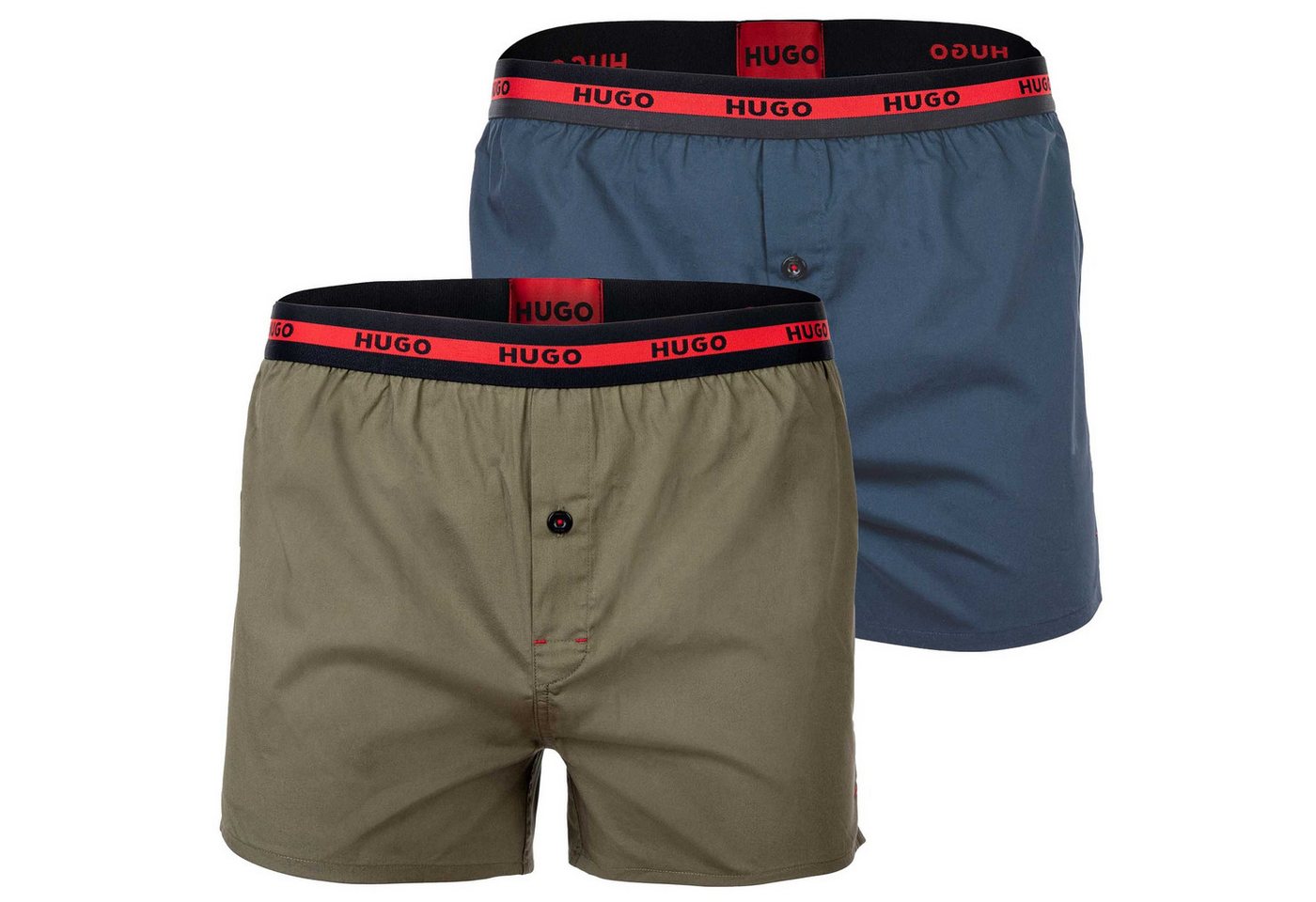 HUGO Boxershorts Herren Web-Boxershorts 2er Pack Baumwolle (Packung, 2er Pack) von HUGO