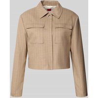 HUGO Boxy Fit Blazer aus Flanell Modell 'ALERO' in Sand, Größe 40 HUGO Boxy Fit Blazer aus Flanell Modell 'ALERO' in Sand, Größe 40 von HUGO