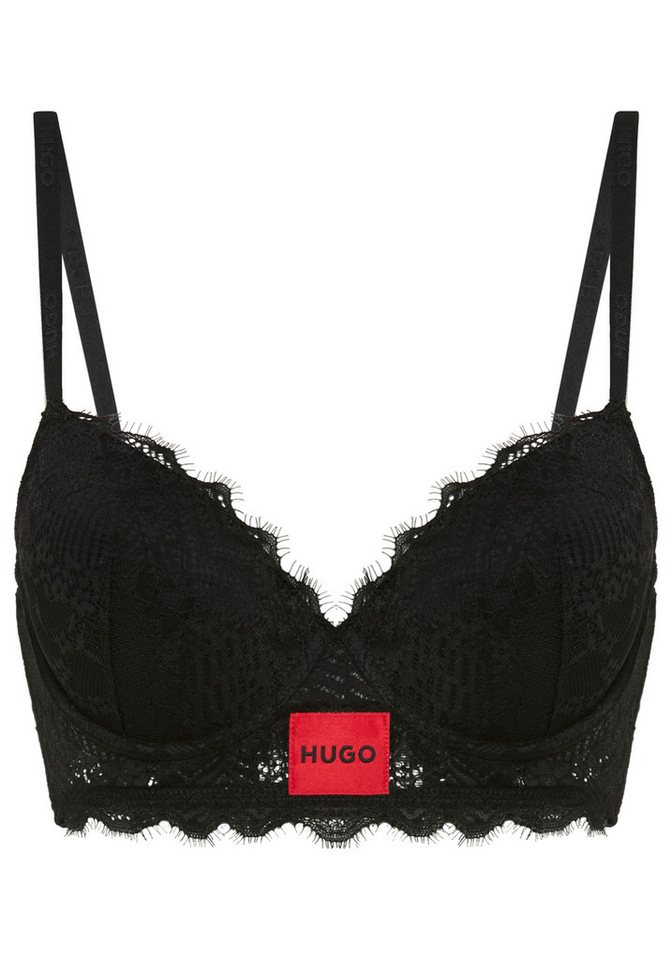 HUGO Bügel-BH PUSH-UP RL LACE mit Spitze, Spaghettiträger von HUGO
