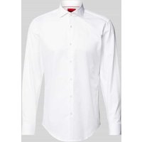 HUGO Slim Fit Business-Hemd mit Haifischkragen Modell 'Kason' in Weiss, Größe 43 HUGO Slim Fit Business-Hemd mit Haifischkragen Modell 'Kason' in Weiss, Größe 43 von HUGO