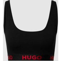 HUGO Bustier mit Logo-Bund Modell 'Bralette Sporty Logo' in Black, Größe S von HUGO