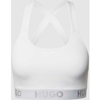 HUGO Bustier mit Logo-Bund in Weiss, Größe XS von HUGO