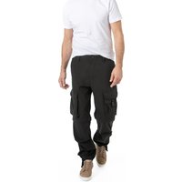 HUGO Herren Cargohose schwarz Mikrofaser von HUGO