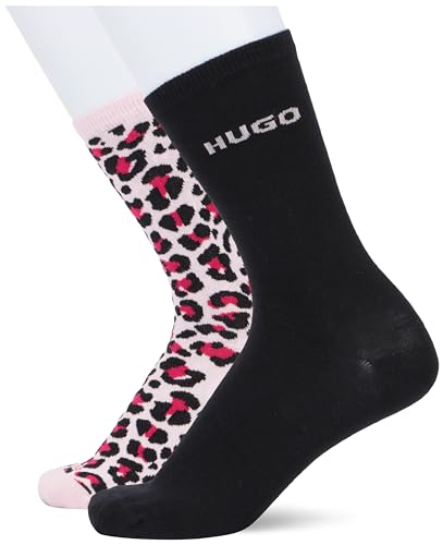 HUGO Damen 2p Leo Cc W REGULAR SOCKS, Light/Pastel Pink681, 35-38 EU von HUGO