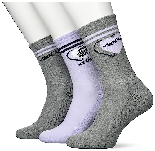 HUGO Damen 3p Rib Collegeccw Quarter Socks, Silver40, 42 EU von HUGO