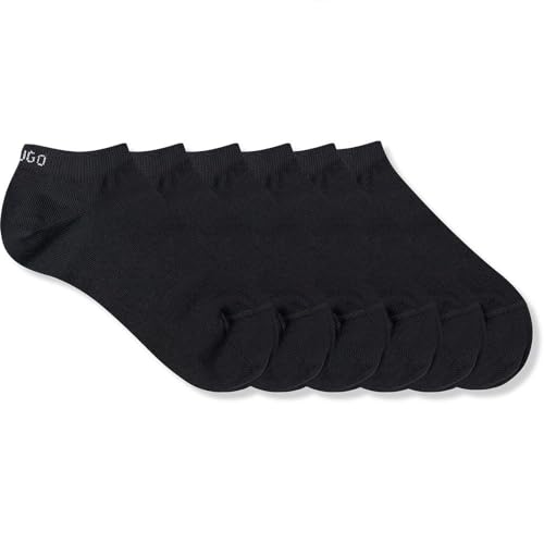 HUGO Damen 6p Uni Cc W Sneakersocken, Black1, 39-42 EU von HUGO
