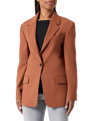 HUGO Damen Agura Jacket, Open Brown244, 38 EU von HUGO