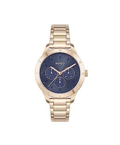 HUGO Multi Zifferblatt Quarz Uhr für Damen Kollektion #Friend mit Rotgoldfarbenes Edelstahlarmband - 1540092 von HUGO