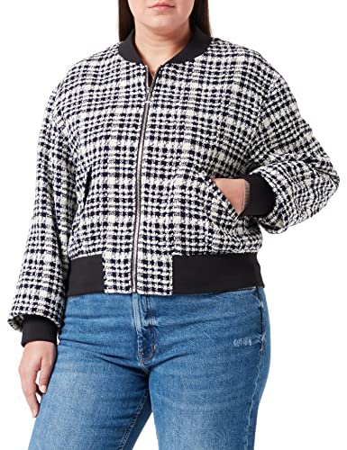 HUGO Damen Arolara-1 Relaxed-Fit Jacke aus kariertem Baumwoll-Mix mit Bouclé-Struktur Gemustert 36 HUGO Damen Arolara-1 Relaxed-Fit Jacke aus kariertem Baumwoll-Mix mit Bouclé-Struktur Gemustert 36 von HUGO