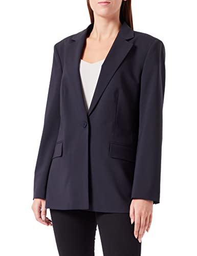 HUGO Damen Atana Regular-Fit Blazer aus Stretch-Gewebe Dunkelblau 38 von HUGO