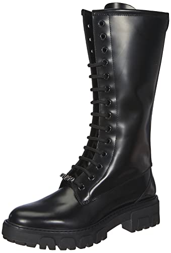 HUGO Damen Axel Mid Boot-A Stiefel Black1 39 von HUGO