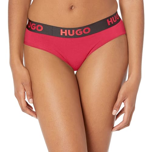 HUGO Damen Bold Logo Cotton Stretch Slip, magenta pink, L von HUGO