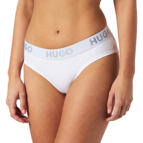 HUGO Damen Brief Sporty Logo Slip, White100, XS EU von HUGO