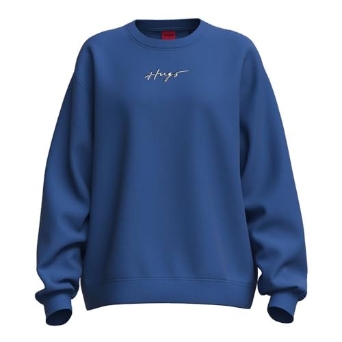 HUGO Damen Classic Crew_1 Sweatshirt, Medium Blue420, L EU von HUGO