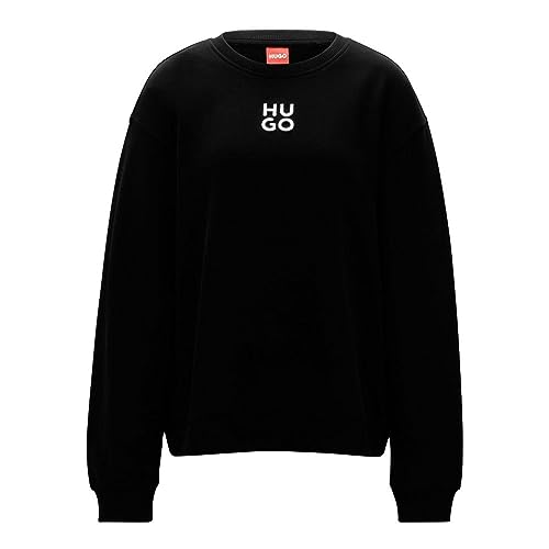 HUGO Damen Classic Crew Sweatshirt, Black1, S EU von HUGO