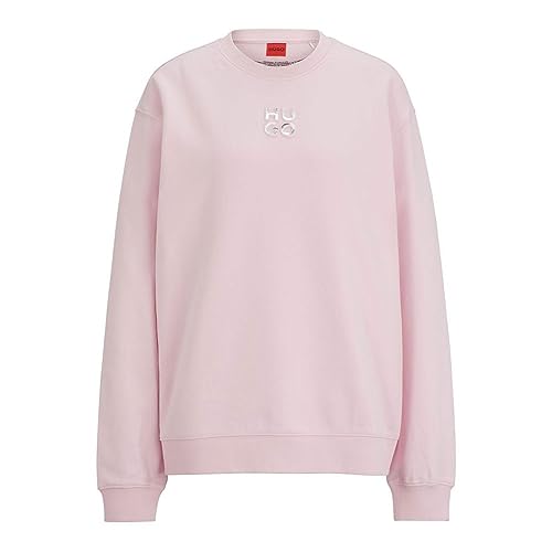 HUGO Damen Classic Crew Sweatshirt, Light/Pastel Pink689, XS EU von HUGO