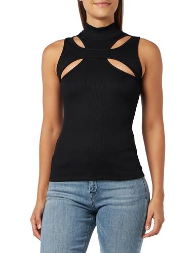 HUGO Damen Deurybia Jersey Top, Black1, XL EU von HUGO