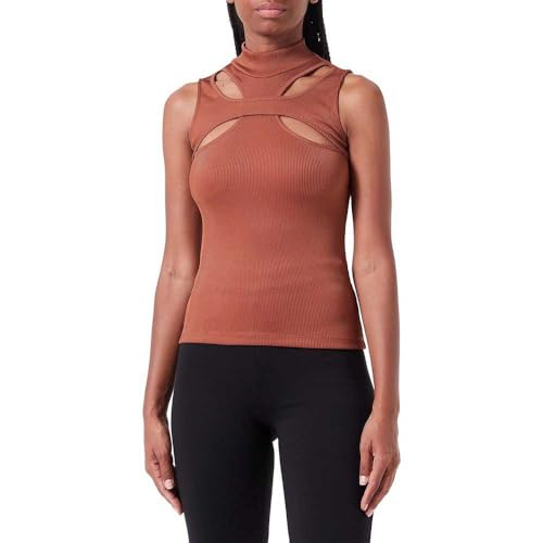 HUGO Damen Deurybia Jersey Top, Open Brown244, L EU von HUGO