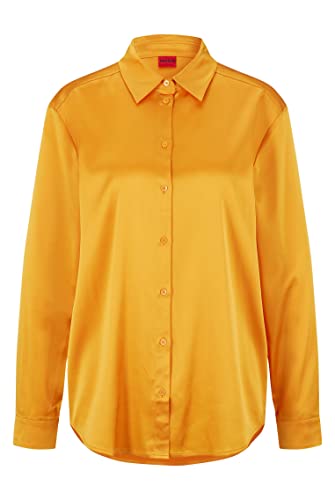 HUGO Women's Evish Blouse, Medium Orange810, 38 von HUGO