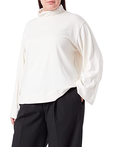 HUGO Damen Flared_Turtle Neck LOUNGEW Sweatshirt, Open White110, S EU von HUGO