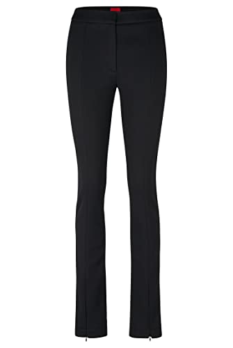 HUGO Damen Hatisu-1 Trousers_Flat, Black1, 34 EU von HUGO