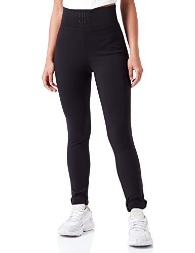 HUGO Damen Hinini Skinny-Fit Leggings mit Oversize-Logo am Bund Schwarz 42 HUGO Damen Hinini Skinny-Fit Leggings mit Oversize-Logo am Bund Schwarz 42 von HUGO