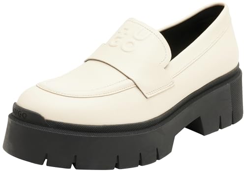 HUGO Damen Kris_Loafer_lt Loafer_Flats, Open White, 41 EU von HUGO