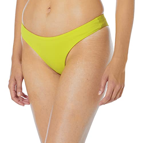 HUGO Damen Kultige Slim Fit brasilianische Badeanzughose Badeanzug-separat, hellgelb, XL von HUGO