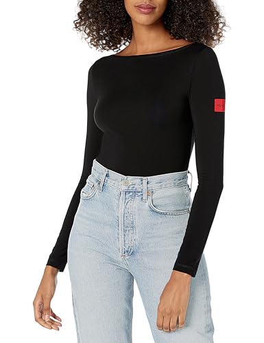 HUGO Damen Langärmeliges Thermohemd Unterhemd, Stormy Black, Groß HUGO Damen Langärmeliges Thermohemd Unterhemd, Stormy Black, Groß von HUGO