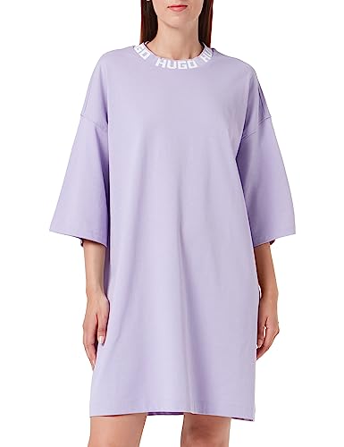 HUGO Damen Light/Pastel Purple Jersey Dress, Light/Pastel Purple, S EU von HUGO