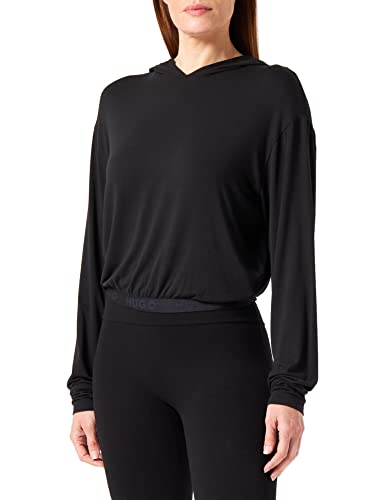 HUGO Damen Lite_cropped Hoodie Loungewear Sweatshirt, Schwarz, M EU von HUGO