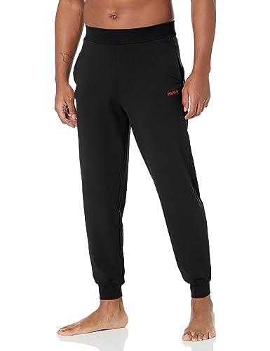 HUGO Damen Loungehose mit Hit Logo und Bündchen Sweatpants, Schwarzer Boden, X-Small von HUGO