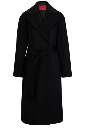HUGO Damen Mabellina Coat, Black1, 42 EU von HUGO
