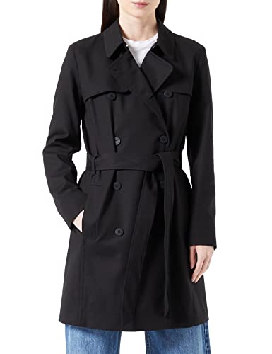 HUGO Damen Makaras-2 TRENCHCOAT, Black1, 38 EU von HUGO