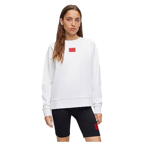 HUGO Damen Nakira_redlabel Sweatshirt, White100, M EU von HUGO